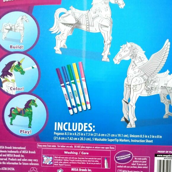 3D Puzzle Unicorn Pegasus Set - Build & Color 🧩 - Picture 10 of 10
